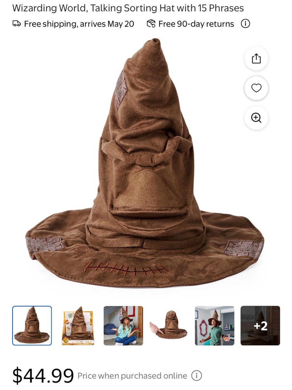 Harry Potter - Brown Talking Sorting Hat for Kids